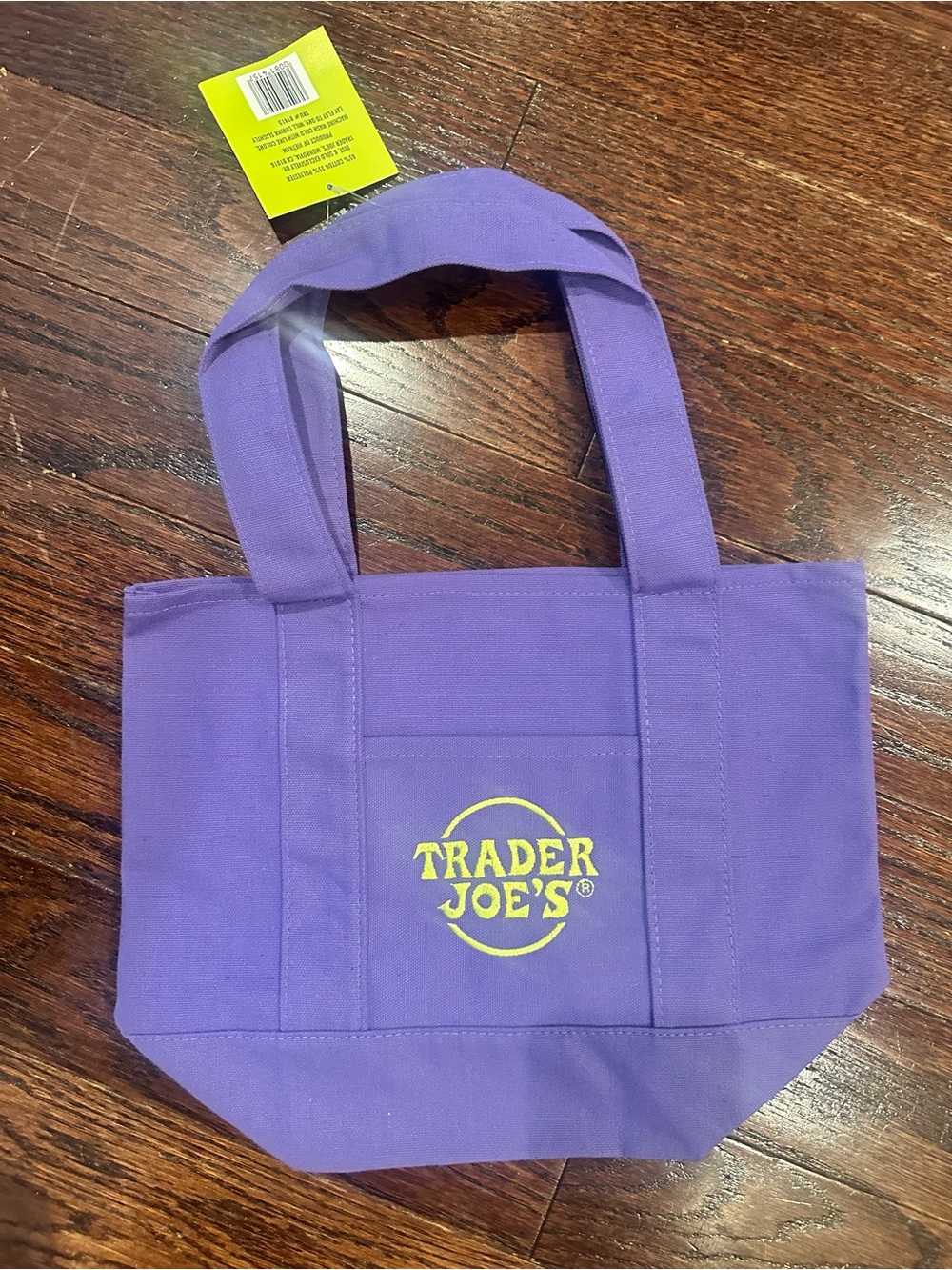 Trader Joe's Purple Canvas Tote Bag